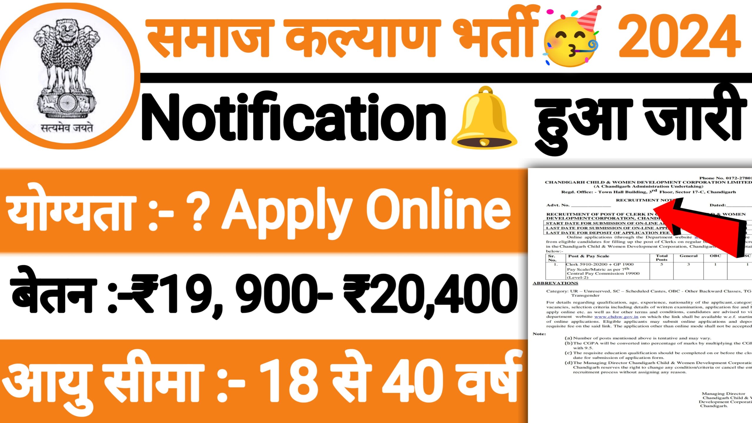 Social Welfare Department Recruitment 2024