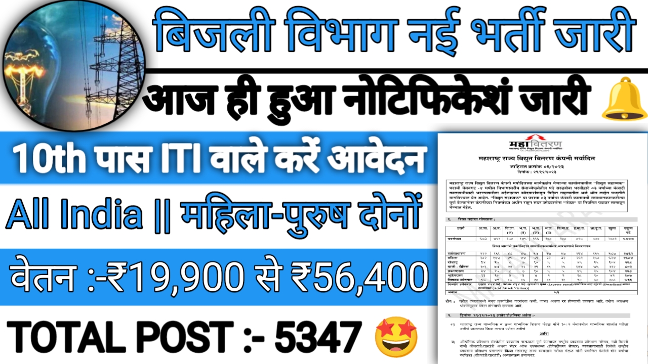 Bijali Vibhag New Recruitment 2024: