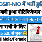 CSIR-NIO New Recruitment: CSIR-NIO में 12 वीं पास सभी महिला पुरूष के लिए आई भर्ती अभी करें आवेदन