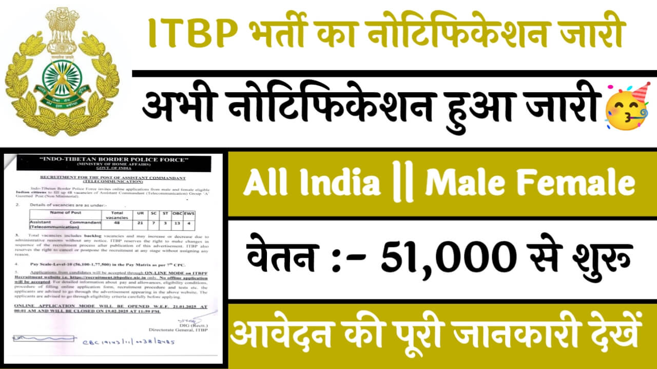 ITBP AC 48 Recruitment: