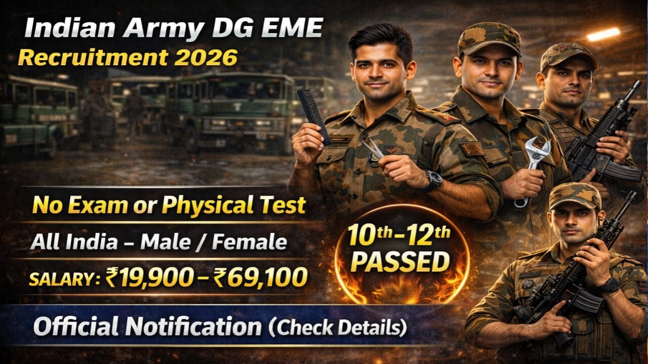 Indian Army DG EME Group C 07 Recruitment: