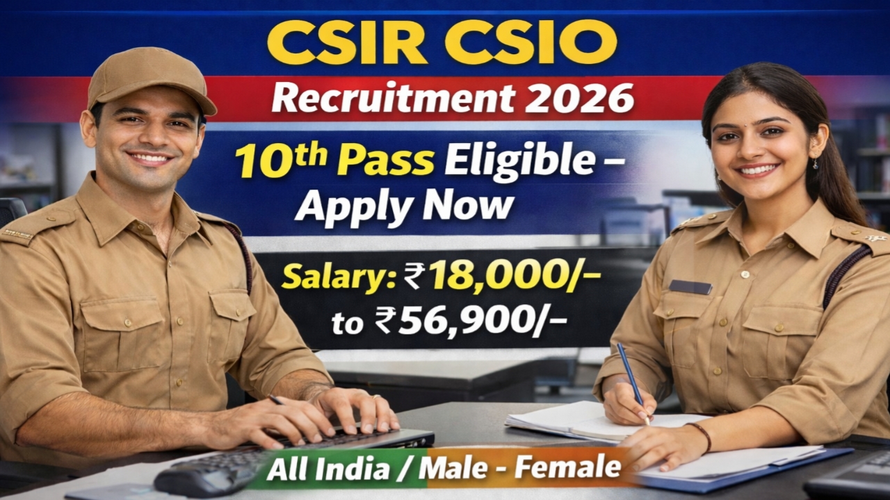 CSIR-CSIO MTS 07 Recruitment: