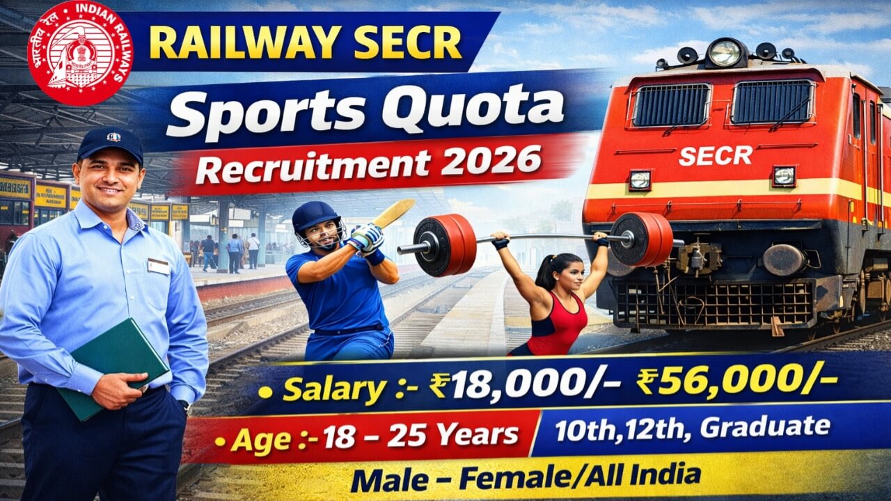 Railway SECR Sports Quota 22 Recruitment: