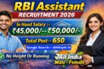 RBI Bank Assistant 650 Recruitment 2026:
