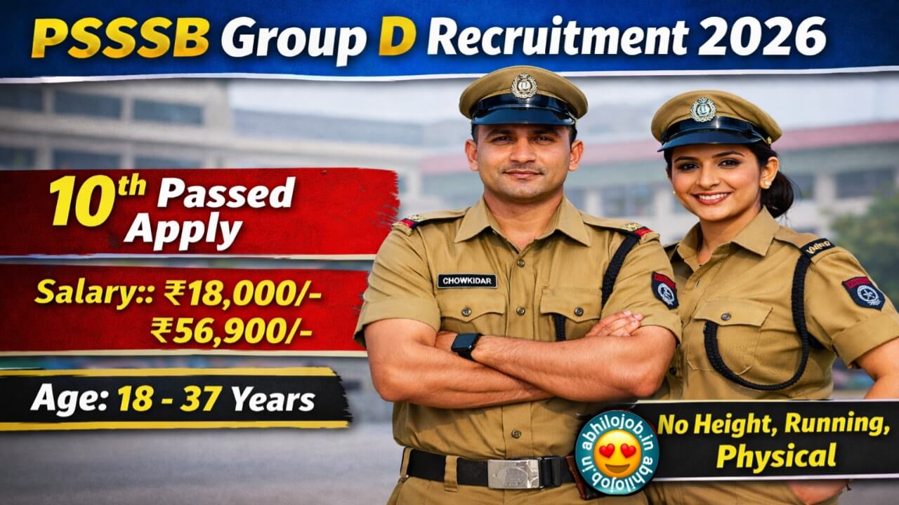 PSSSB Group D Recruitment 2026: