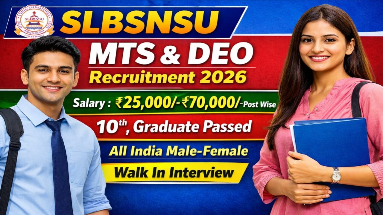 SLBSNSU MTS & DEO Recruitment 2026: