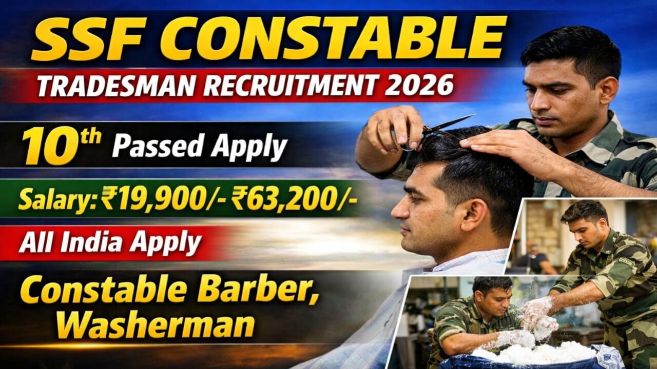 SSF Constable 10 Recruitment 2026: