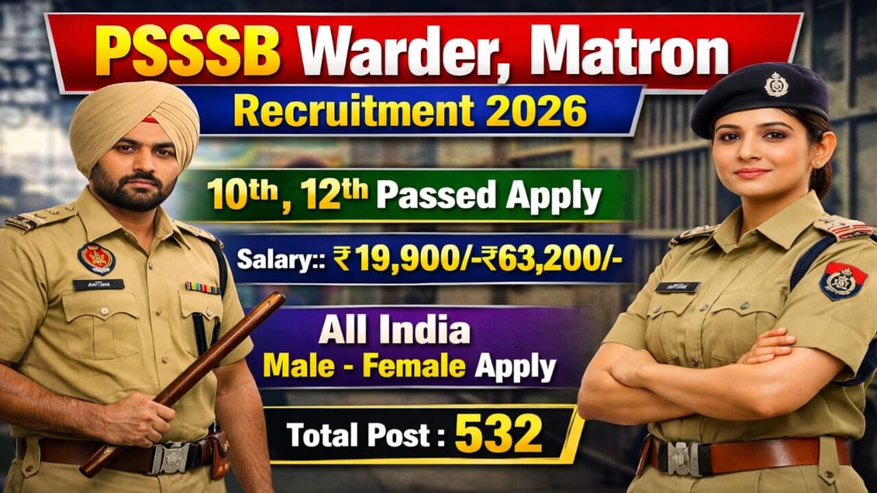 PSSSB 532 Recruitment 2026: