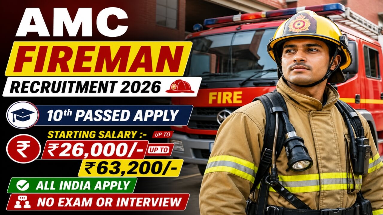 AMC Fireman 172 Recruitment 2026: