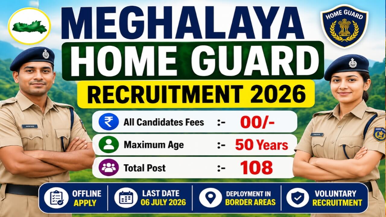 Meghalaya Home Guard 108 Recruitment 2026: