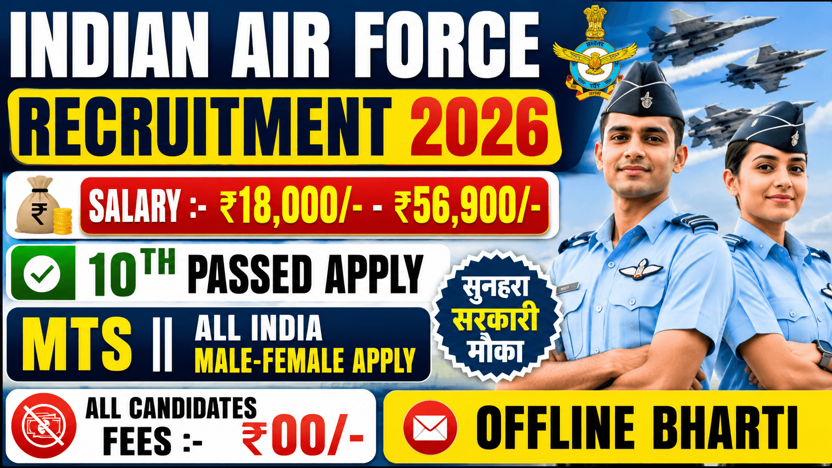 Indian Airforce MTS 06 Recruitment: