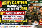 ARMY Canteen Banglore 52 Recruitment: