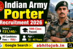 Indian Army Porter Akhnoor Recruitment 2026: