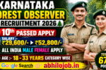 Karnataka Forest Observer 675 Recruitment 2026: