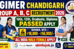 PGIMER Group A,B,C 60 Recruitment 2026: