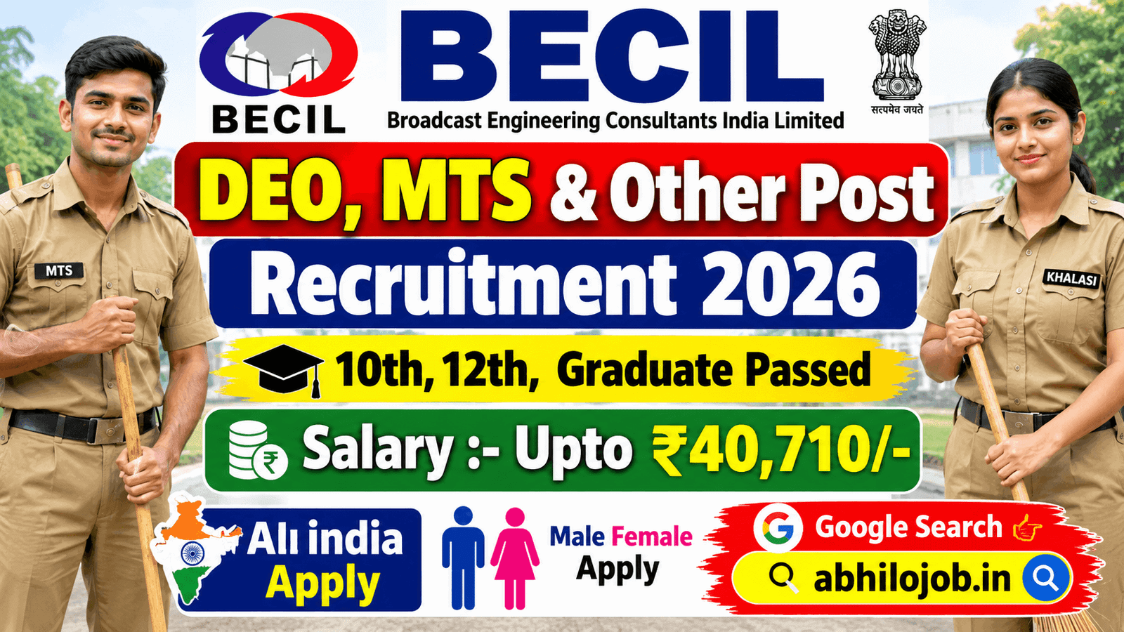BECIL MTS & Other 23 Recruitment 2026: