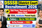 DSSSB District Court 641 Recruitment 2026: